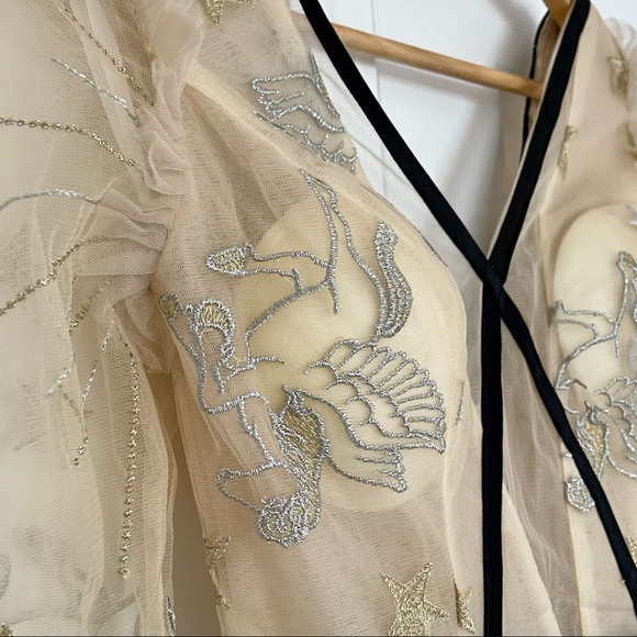 Stunning Metallic Embroidered Mashed Dress Prom Dress - Picture 9 of 13